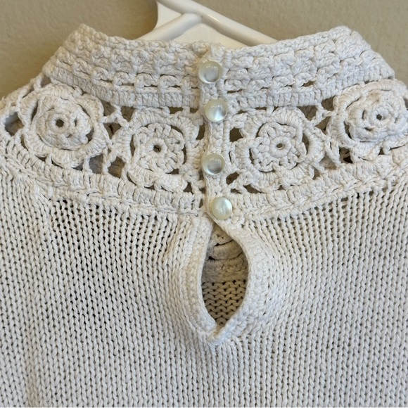 Vintage Sleeveless White Sweater Size Large - Picture 3 of 6